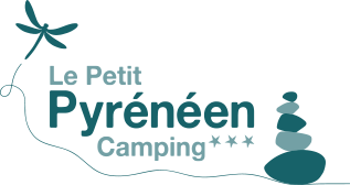 Logotype du terrain de camping 3 étoiles avec piscine Le Petit Pyrénéen au Mas-d'Azil en Ariège dans les Pyrénées