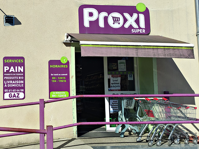 La superette Proxi super du Mas-d'Azil en Ariège dans les Pyrénées